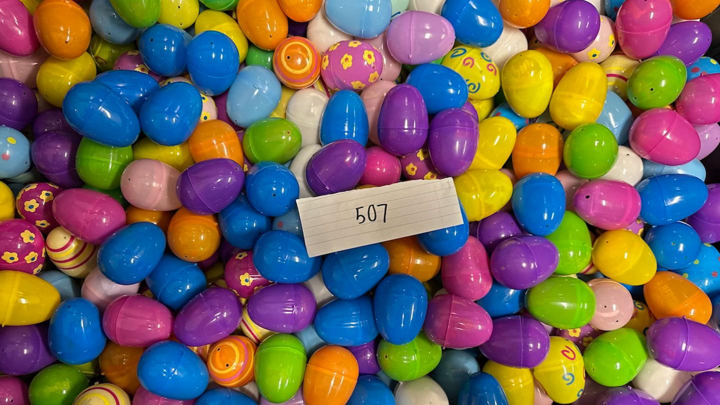 Five hundred Easter Eggs were hidden across Granite Peak in their annual Easter Egg Hunt