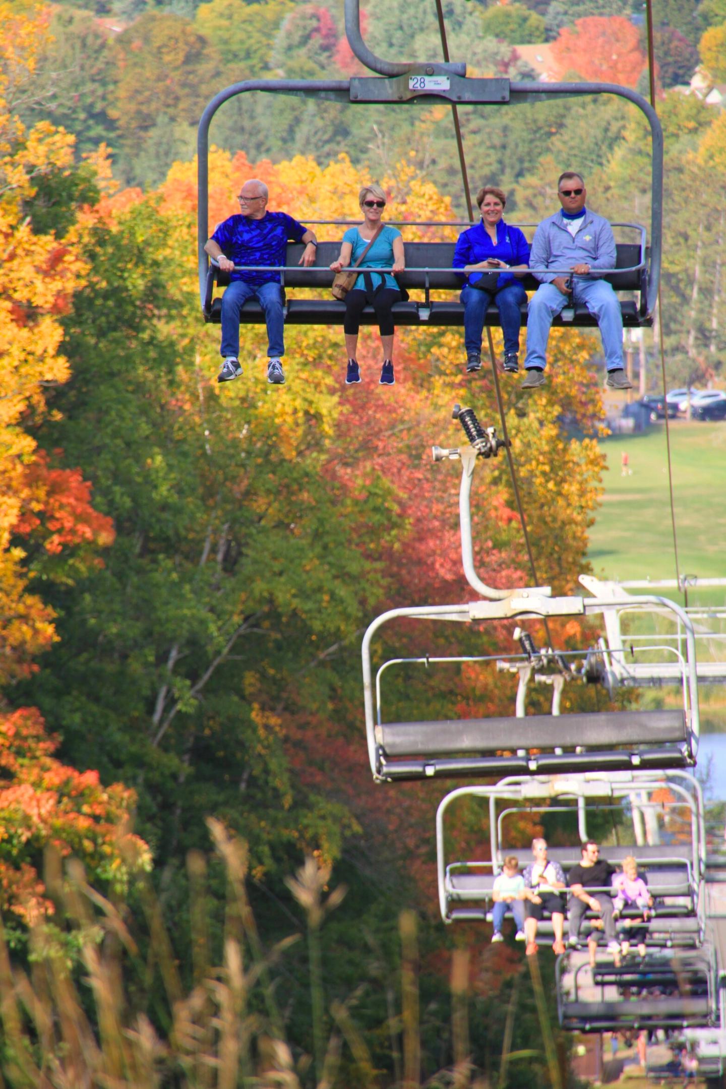 scenic fall chairlift ride