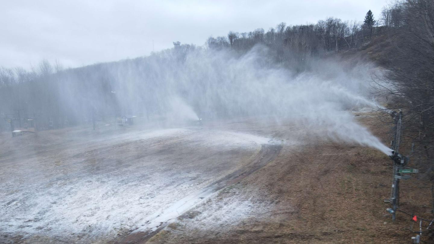 Early Season Snowmaking at Granite Peak