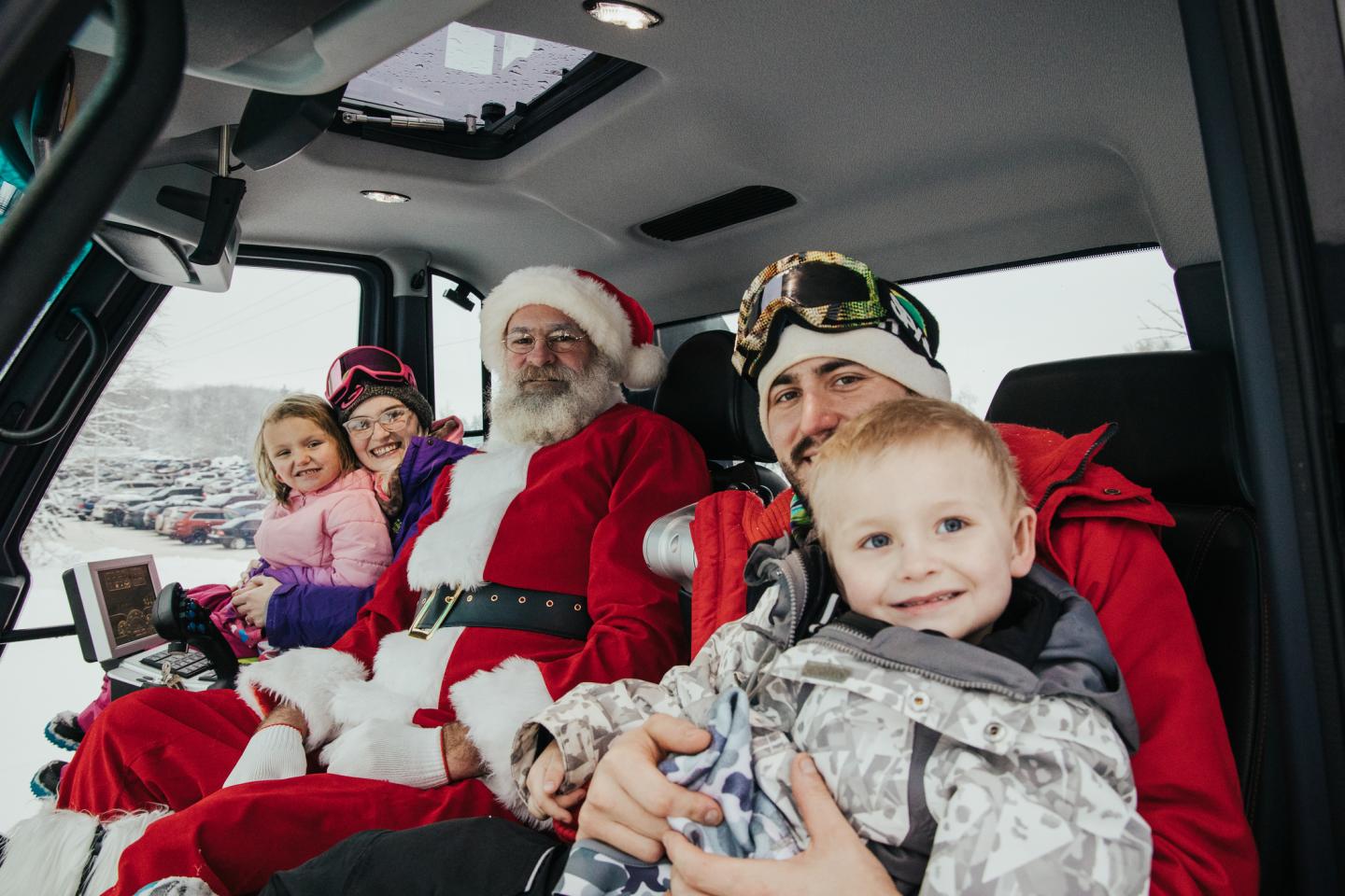 Groomer Rides with Santa